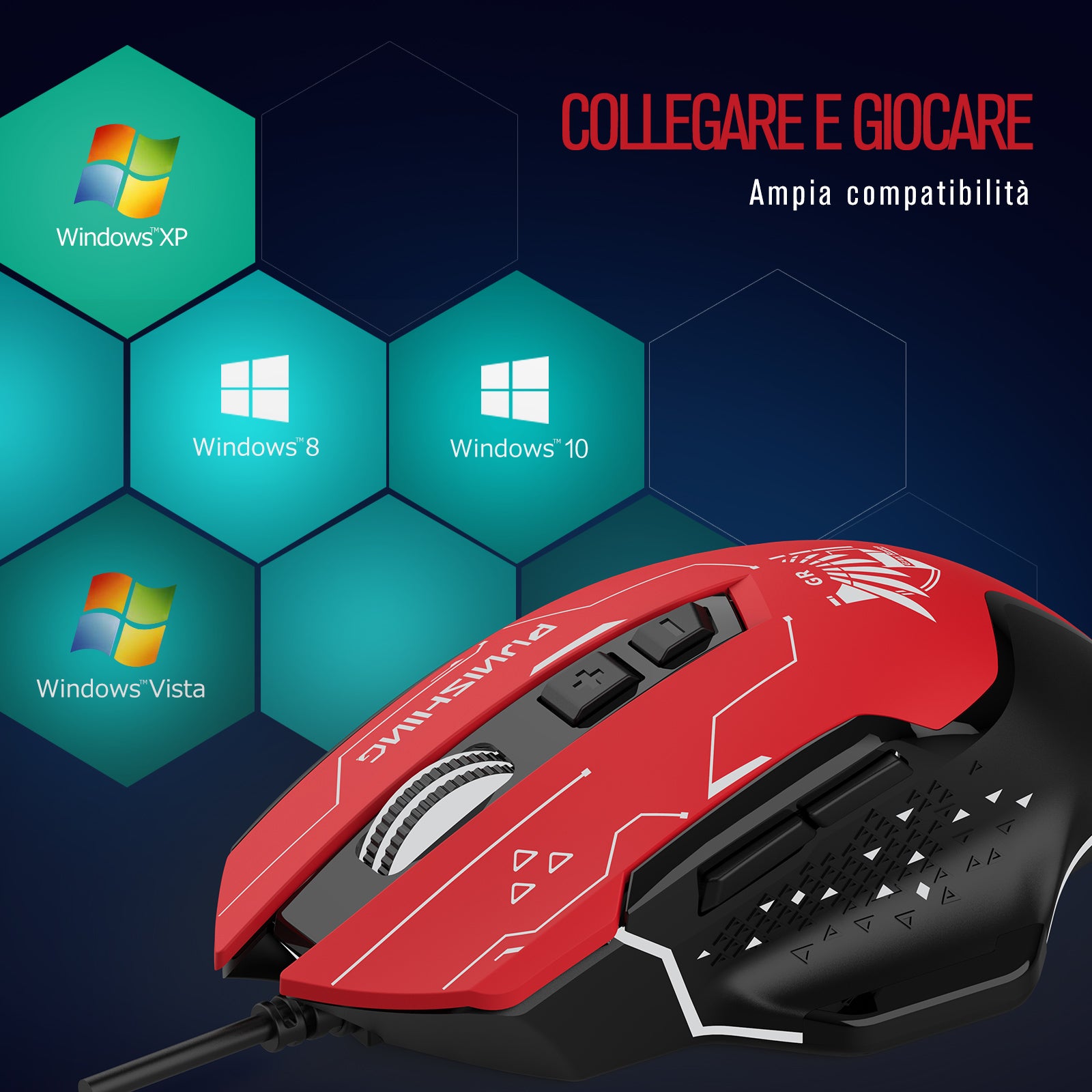 GTPLAYER X PUNISHING: GRAY RAVEN SERIE MOUSE DA GIOCO SPECIALE